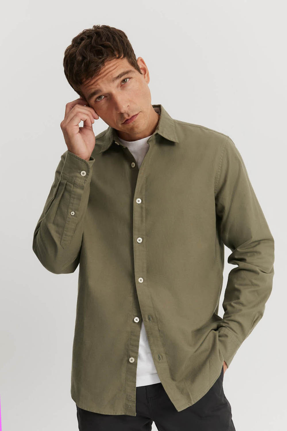 Regular Fit Australian Cotton Brushed Twill Shirt