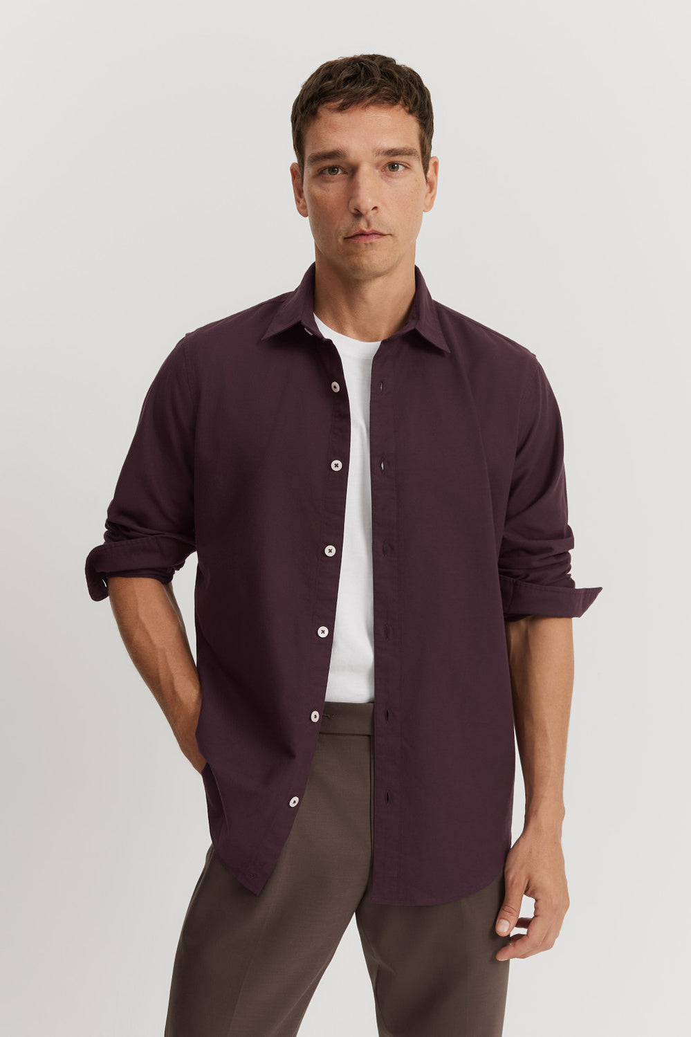 Regular Fit Australian Cotton Brushed Twill Shirt