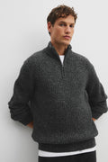 Merino Nep Half Zip Knit