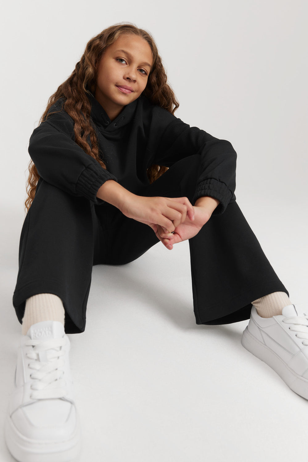 Teen Cotton Blend Flare Embroidered Sweat Pant