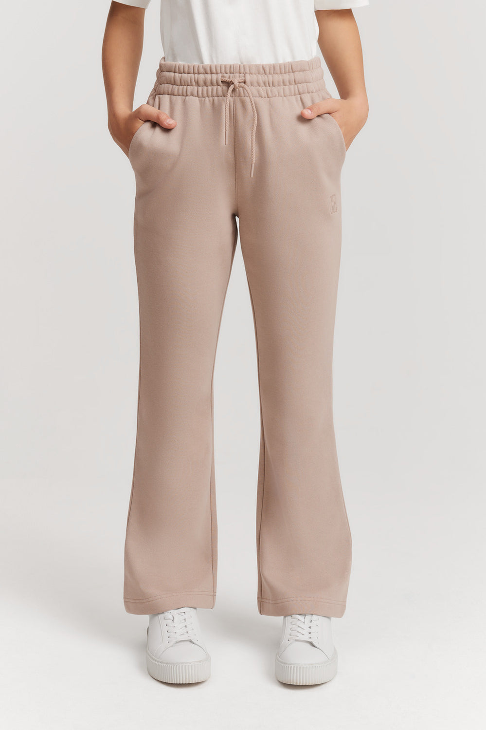 Teen Cotton Blend Flare Embroidered Sweat Pant