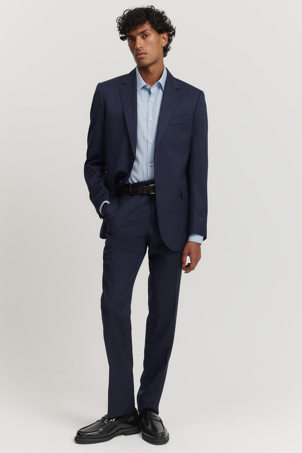 Slim Fit Stripe Travel Shirt