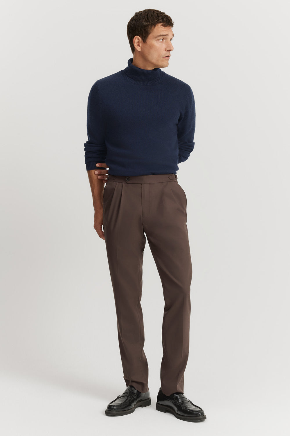 Wool Blend Buckle Pant