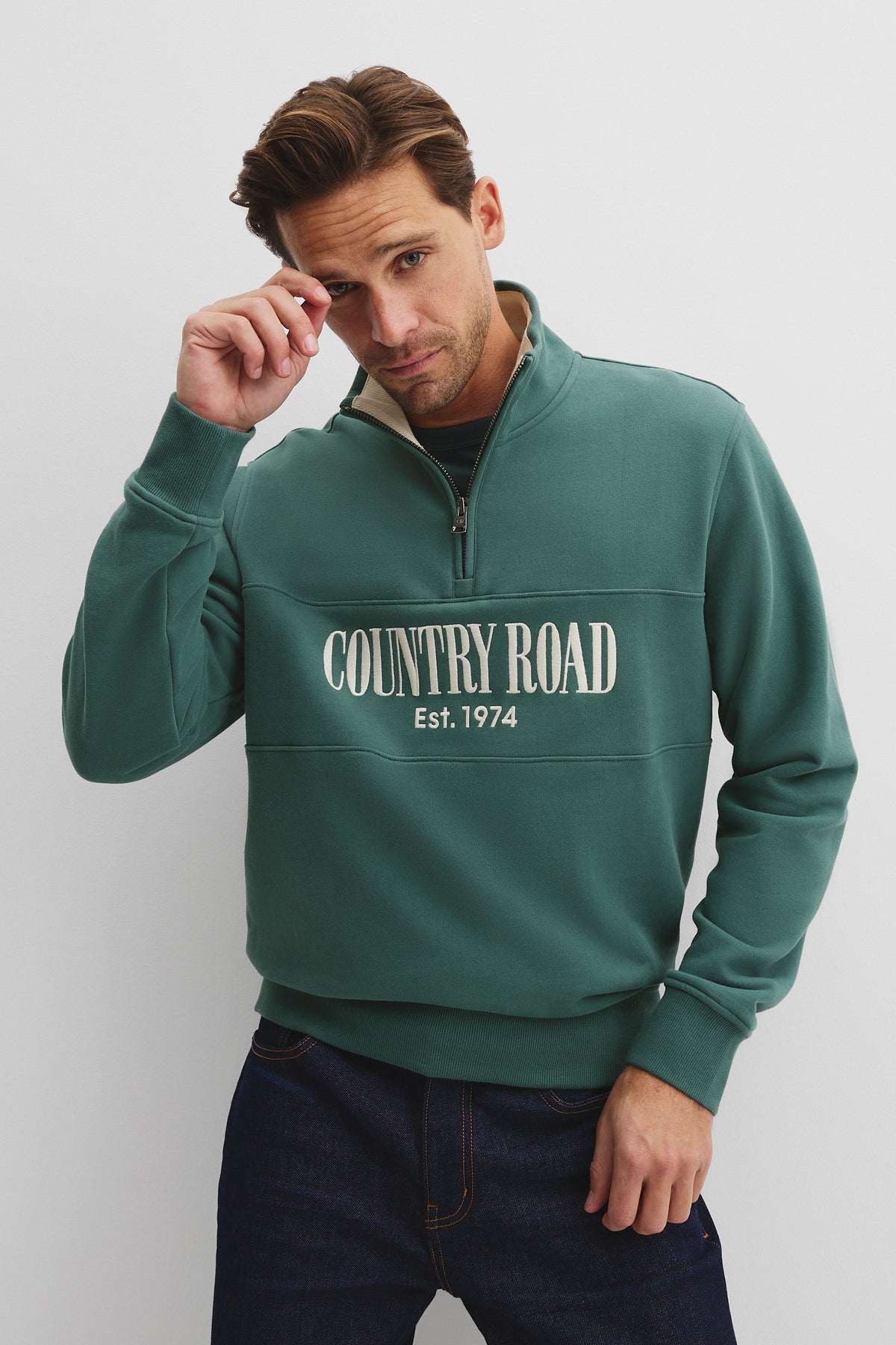 Australian Cotton Half Zip Heritage Sweat