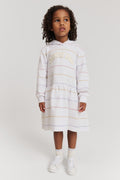 Organically Grown Cotton Stripe Hooded Sweat Dress