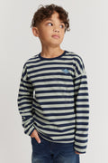 Organically Grown Cotton Stripe Dino T-Shirt
