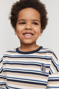 Organically Grown Cotton Stripe Logo T-Shirt