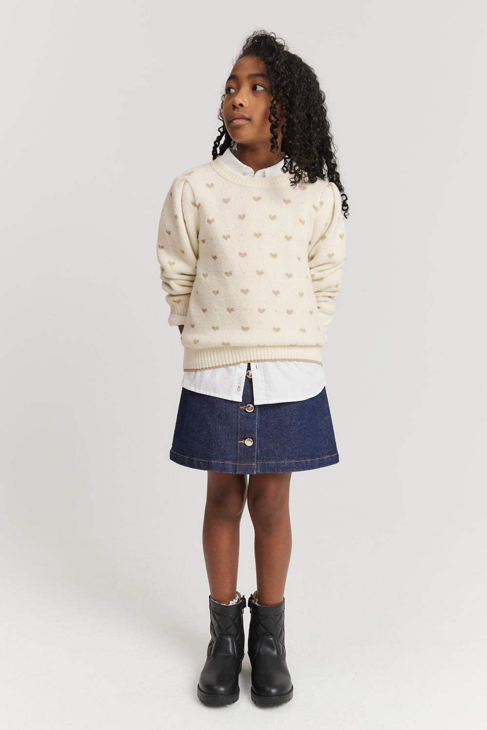 Denim A-Line Skirt