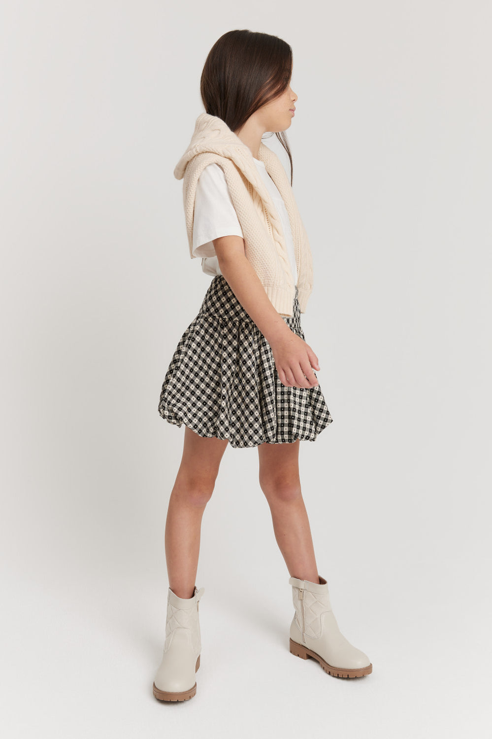 Gingham Bubble Skirt