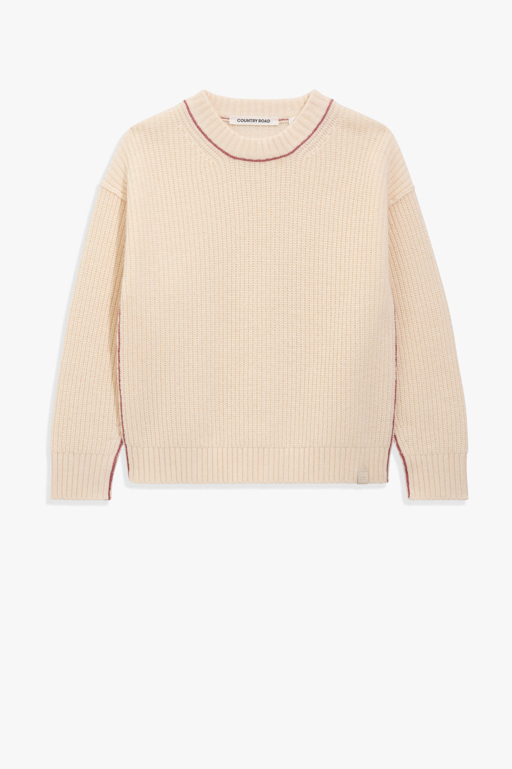 Contrast Knit Pullover