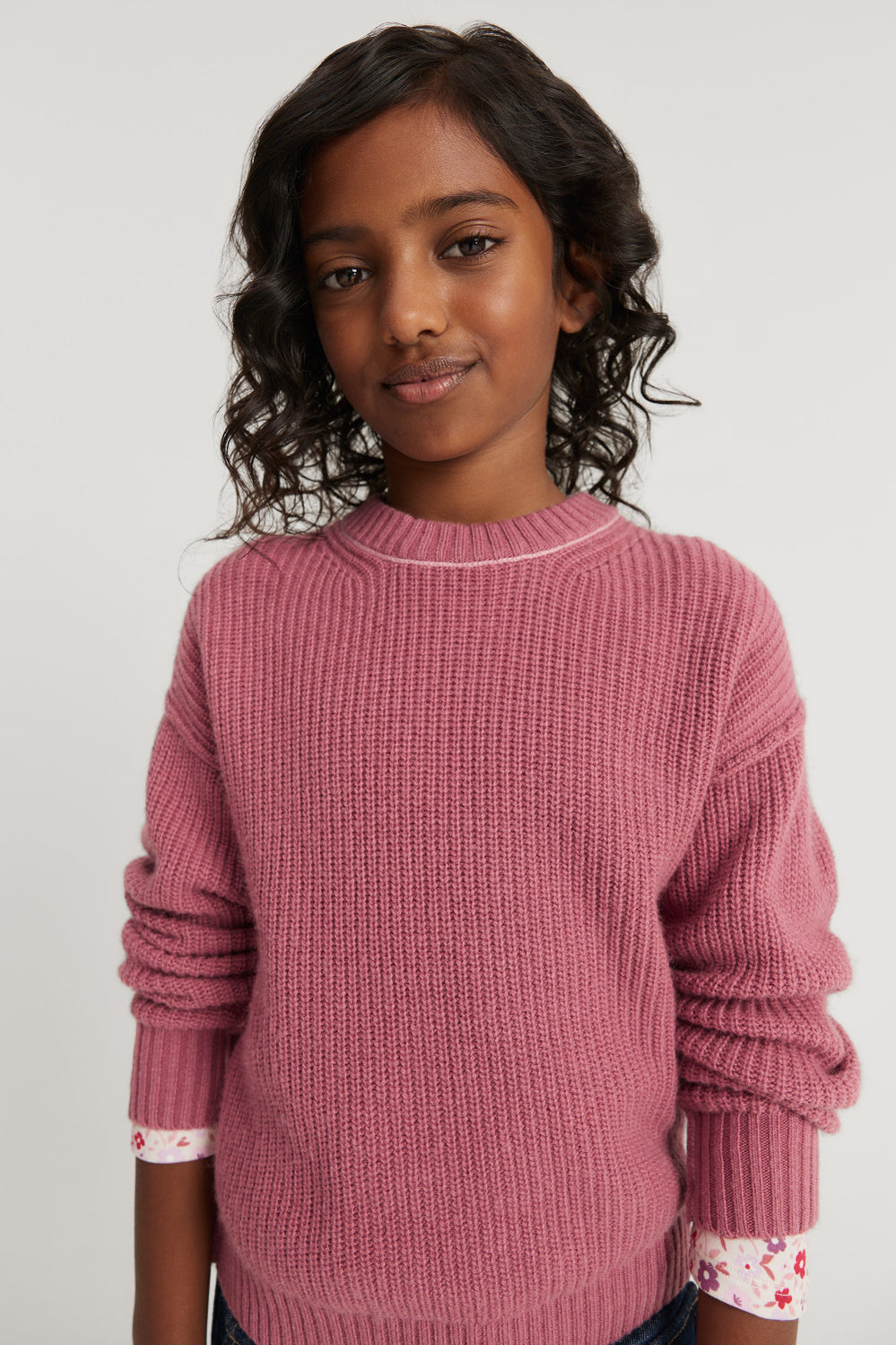 Contrast Knit Pullover