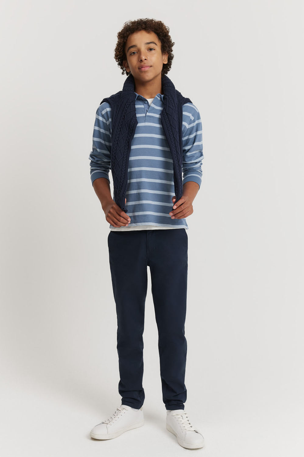 Teen Cotton Blend Stripe Rugby Top