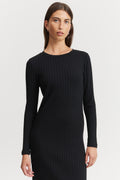 Button Detail Rib Dress