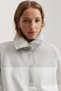 Cotton Panel Detail Polo Sweat