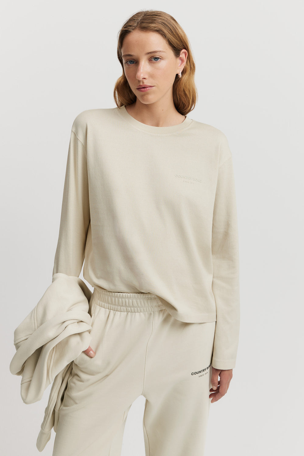 Cotton Washed Long Sleeve Top