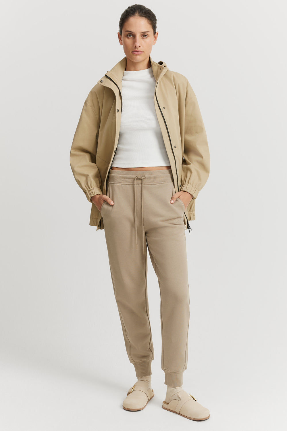 Australian Cotton Rib Cuff Track Pant
