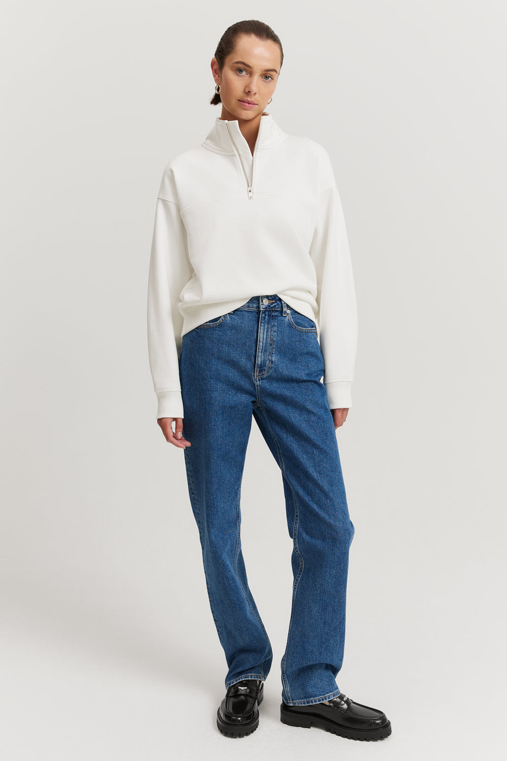 Australian Cotton Zip Collar Sweat