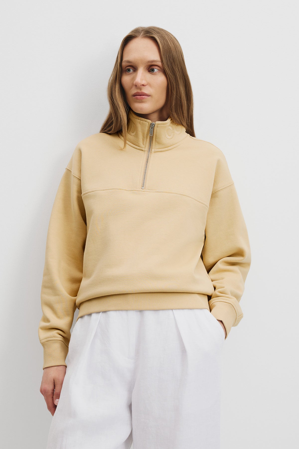 Australian Cotton Zip Collar Sweat