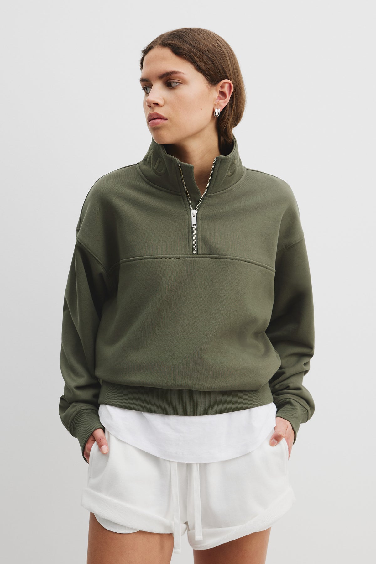 Australian Cotton Zip Collar Sweat