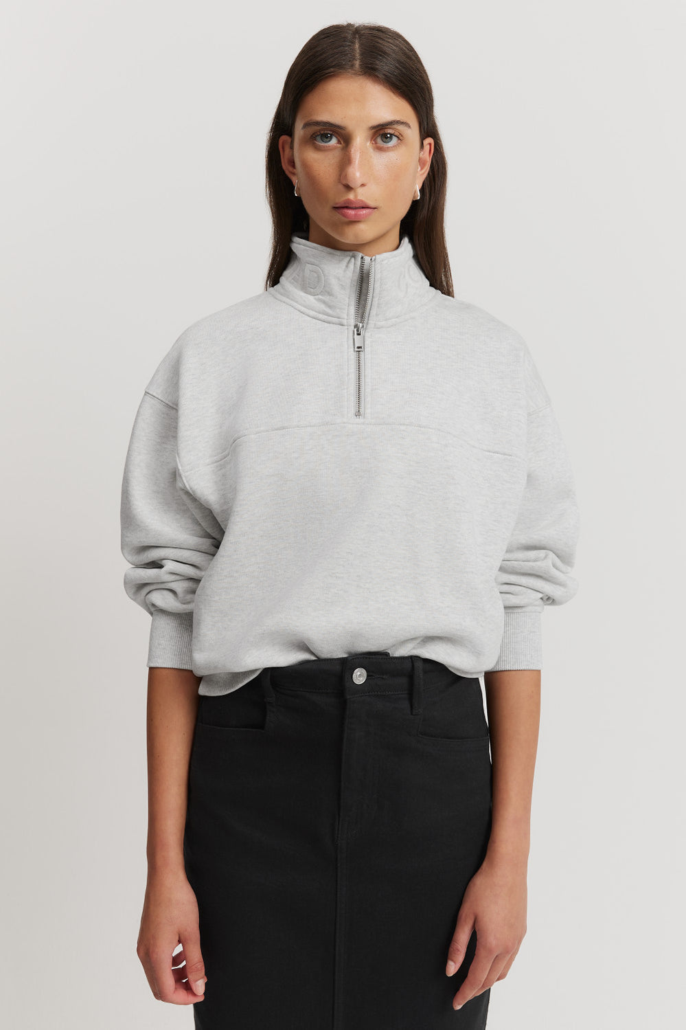 Australian Cotton Zip Collar Sweat