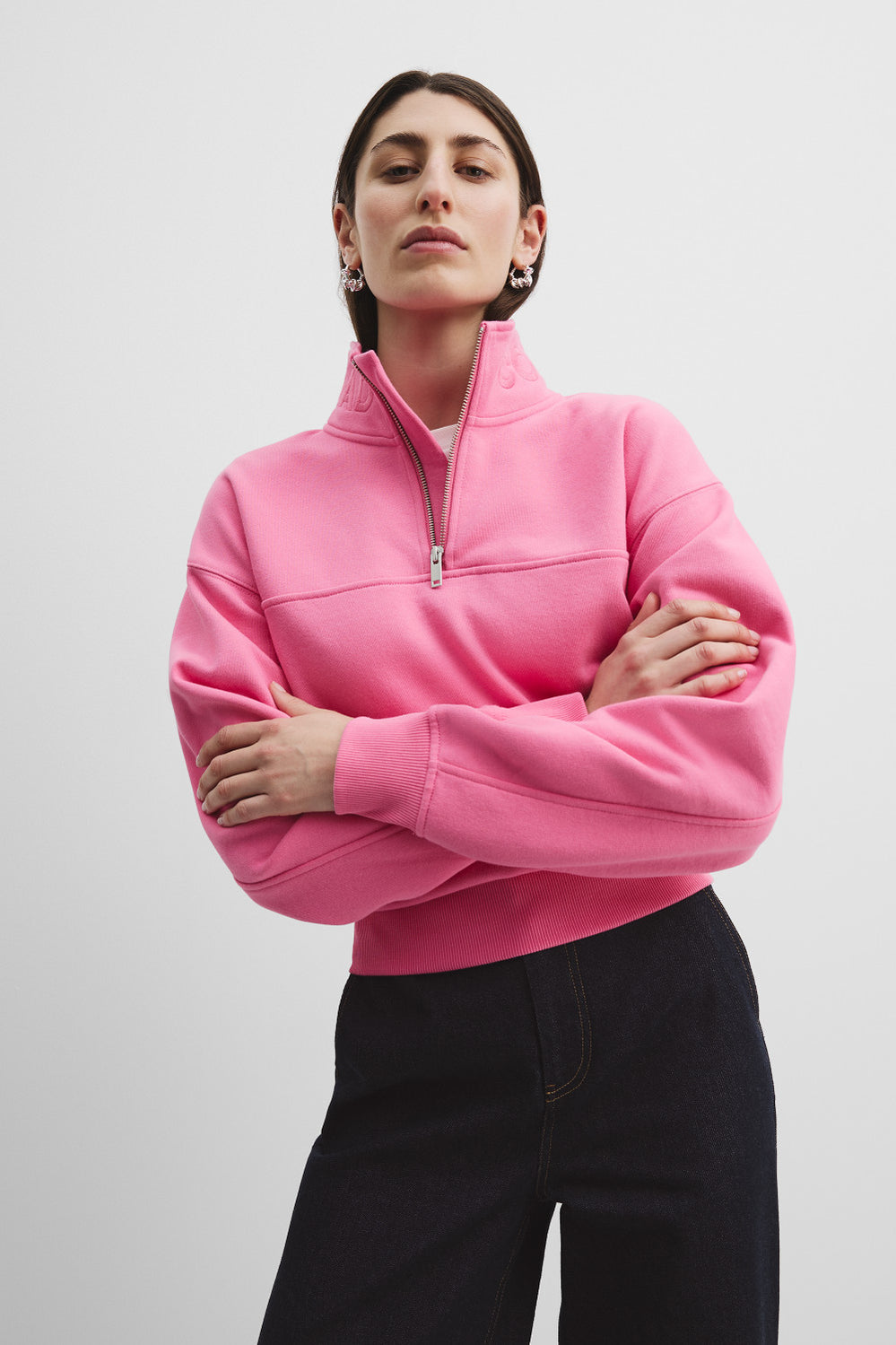 Australian Cotton Zip Collar Sweat