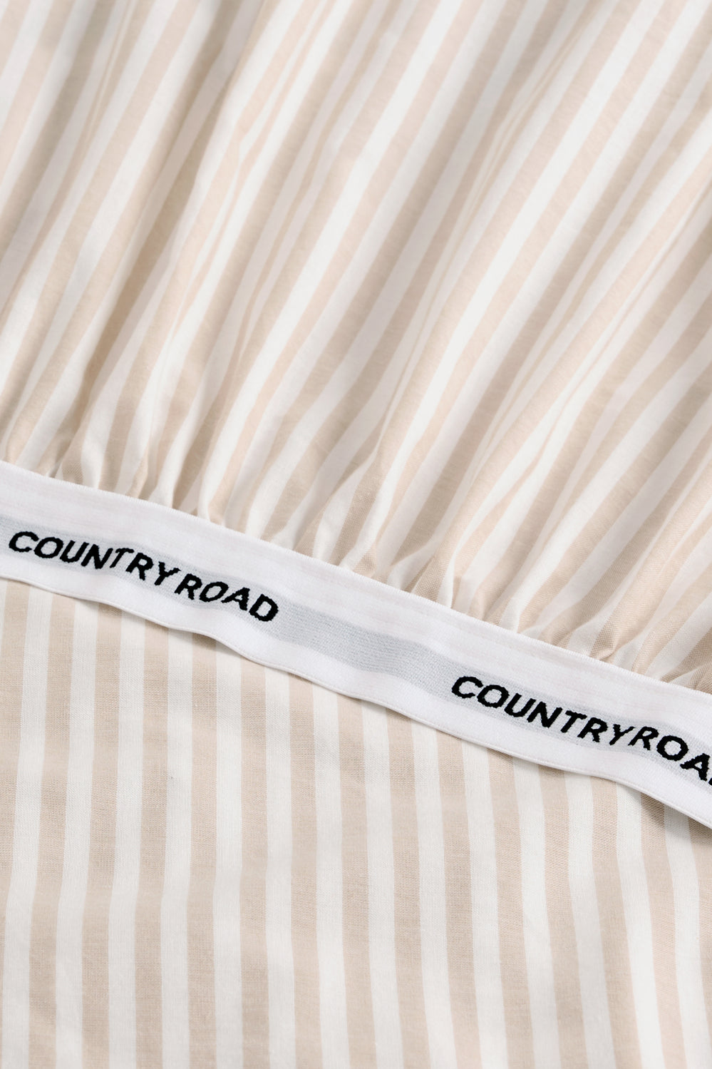 Brae Cotton Stripe Double Fitted Sheet