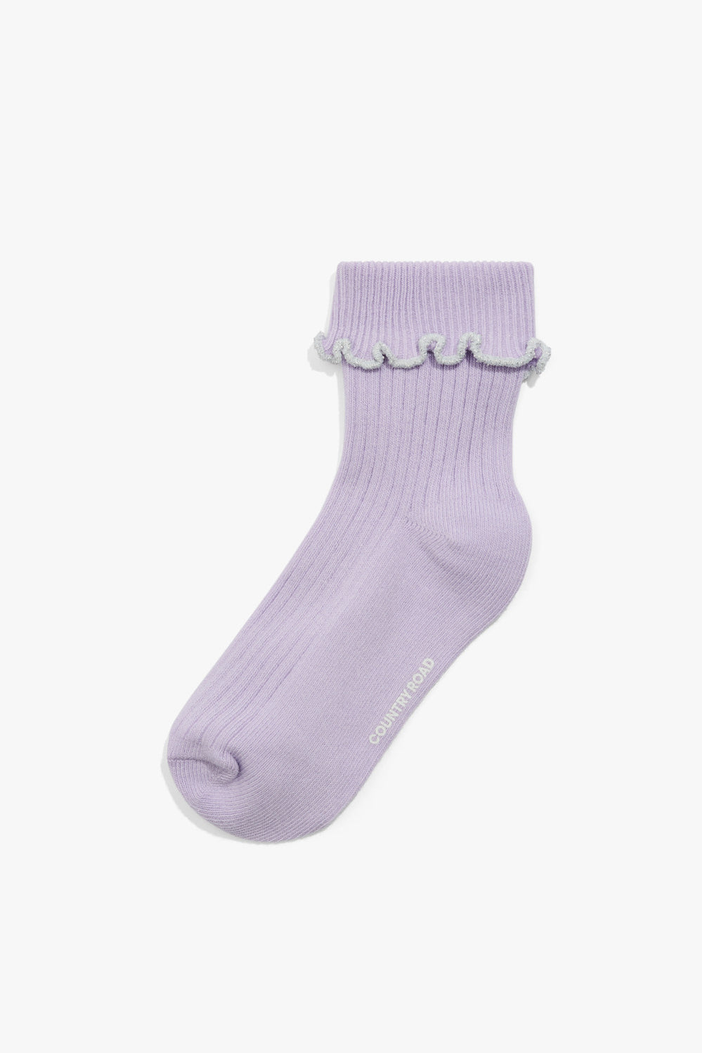 Organically Grown Cotton Blend Frill Sock