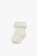 Organically Grown Cotton Blend Frill Sock