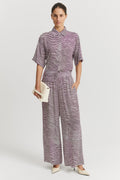 Print Pull-On Cupro Pant