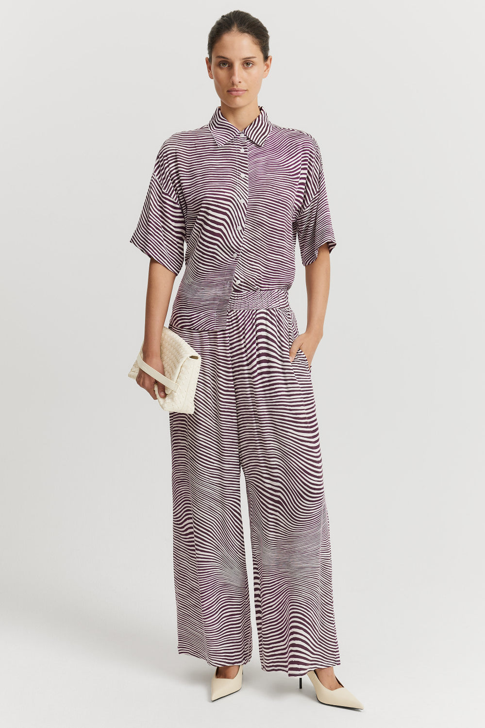 Print Pull-On Cupro Pant