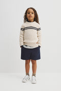 Cotton Stripe Placement Knit