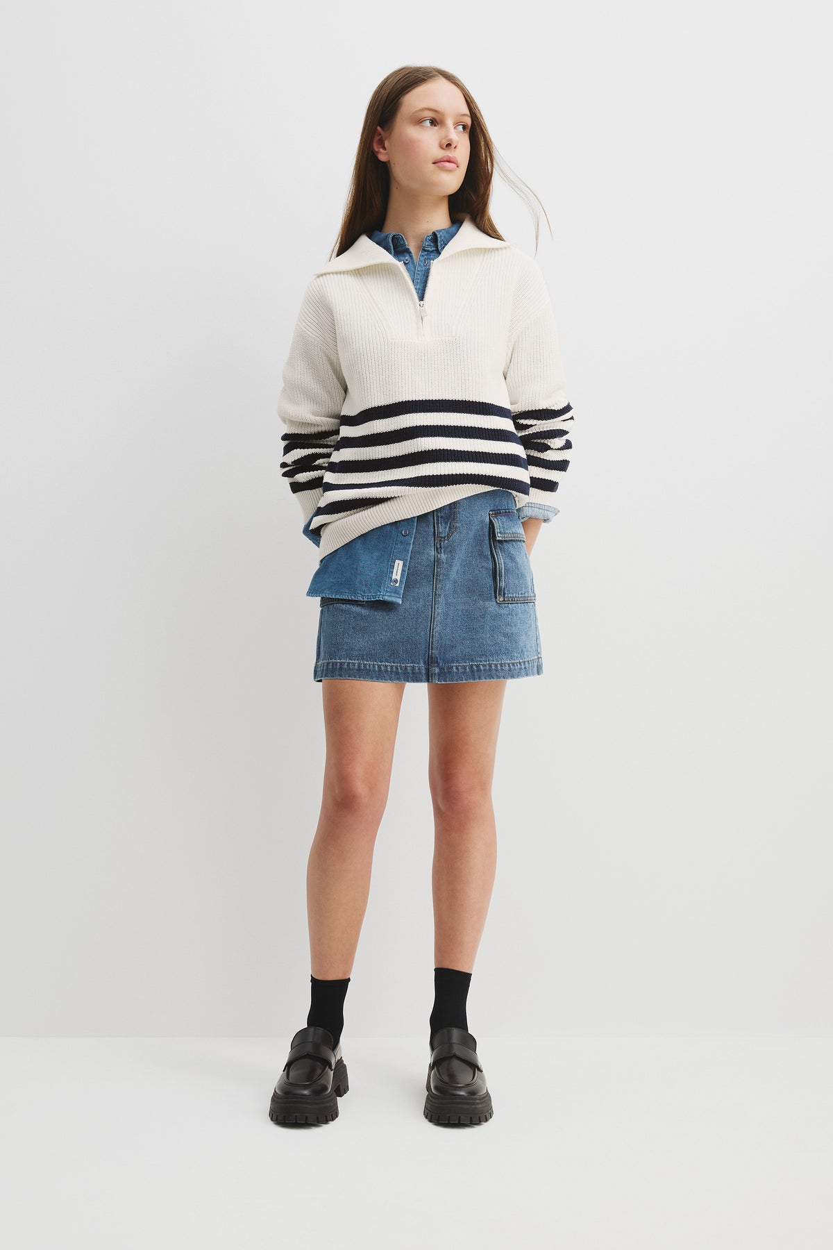 Teen Denim Pocket Skirt