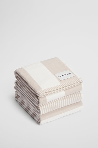 Isa Australian Cotton Tea Towel Pack Of 3