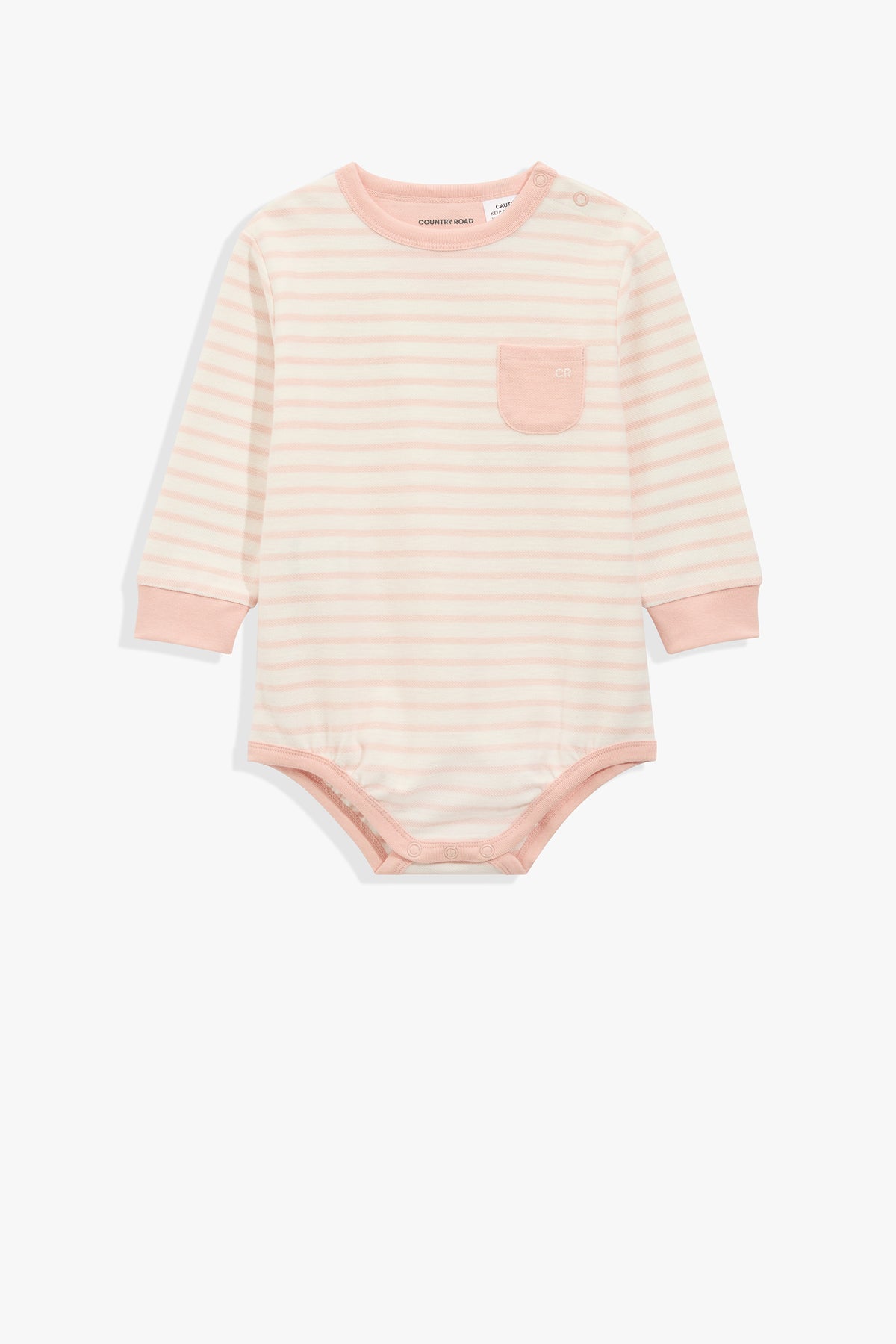 Cotton Oversized Stripe Long Sleeve Bodysuit