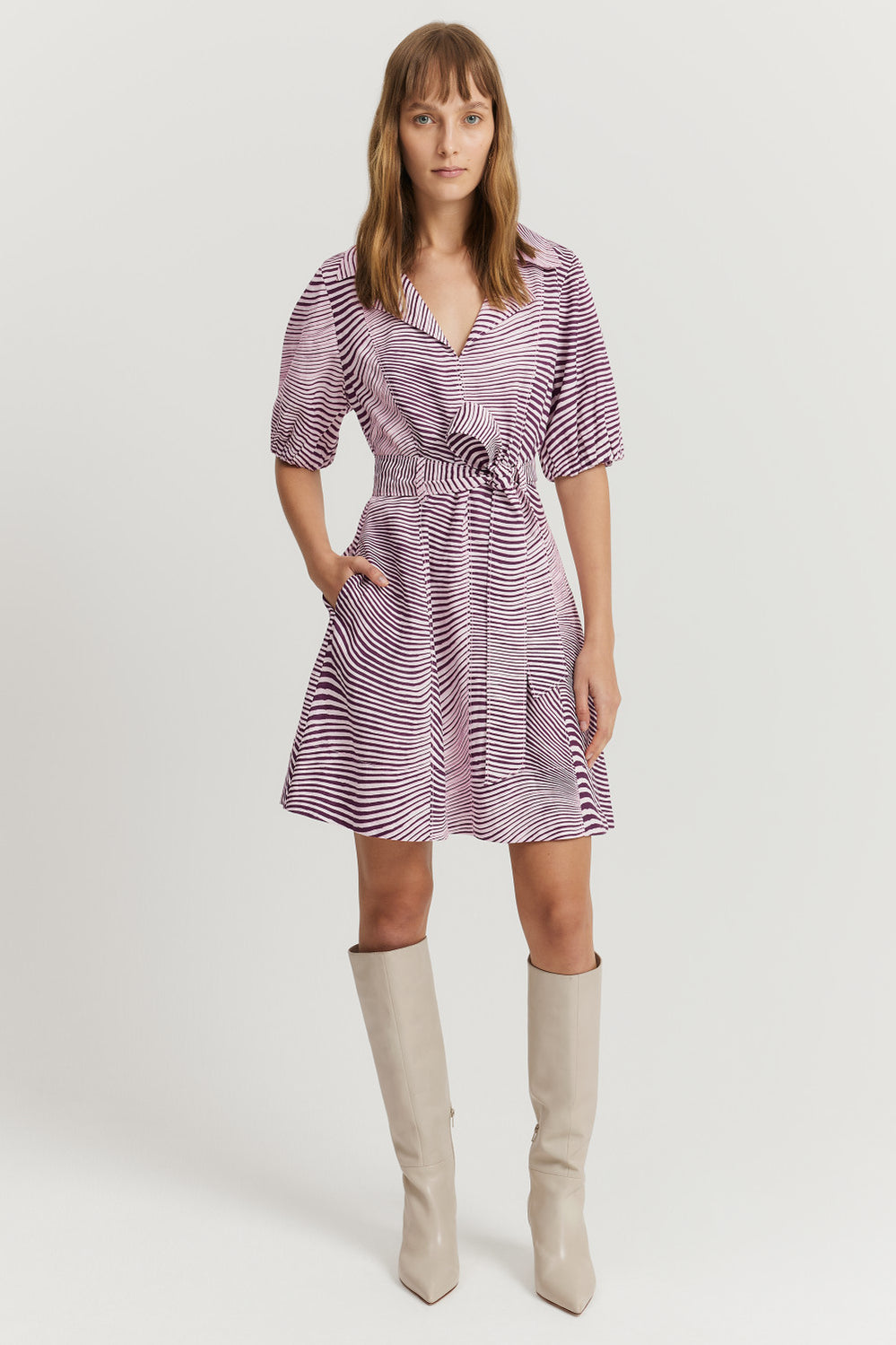 Print Panelled Mini Dress