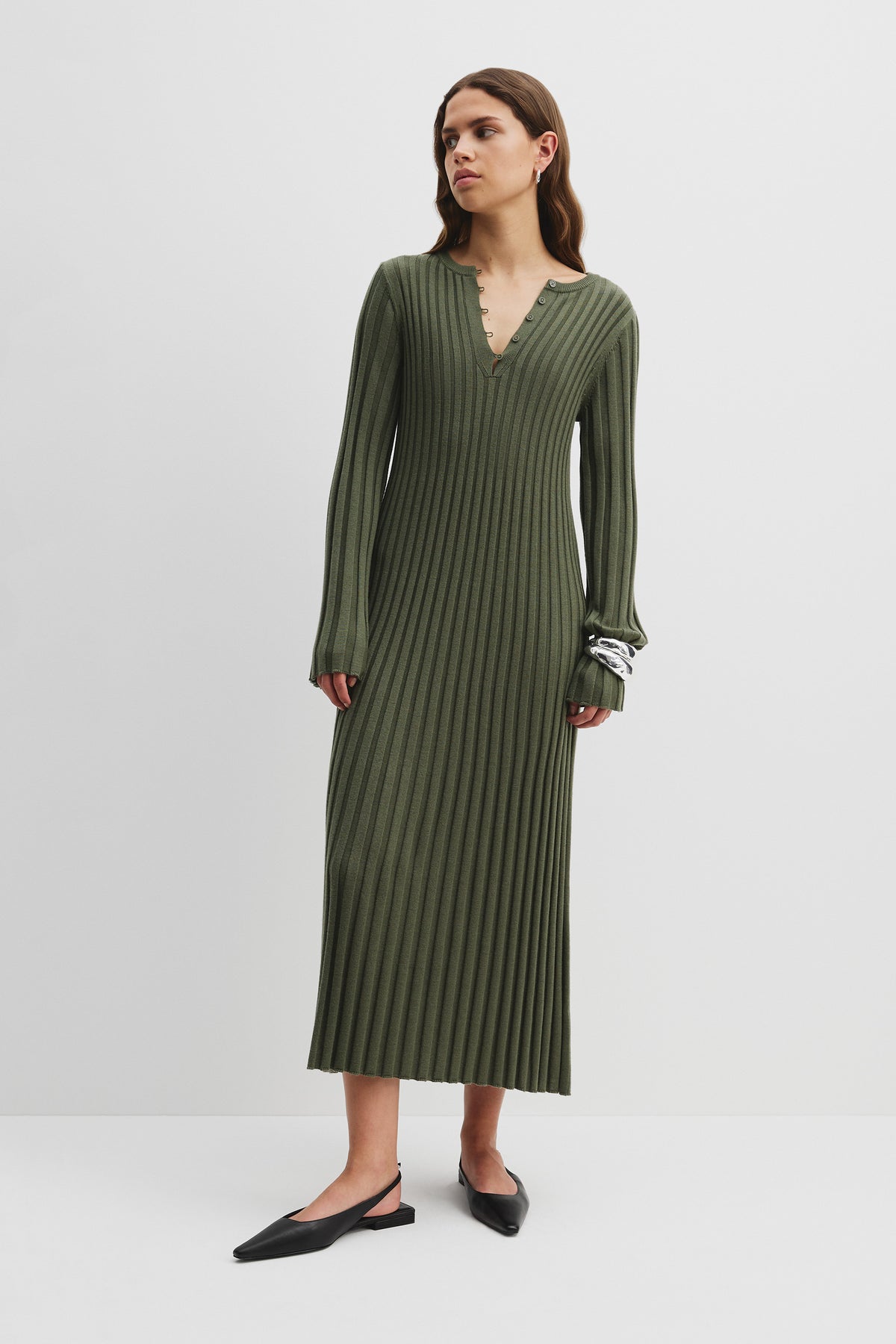 Pleat Knit Dress