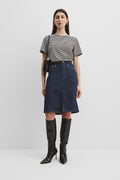 Cotton Slim Cotton Stripe T-Shirt