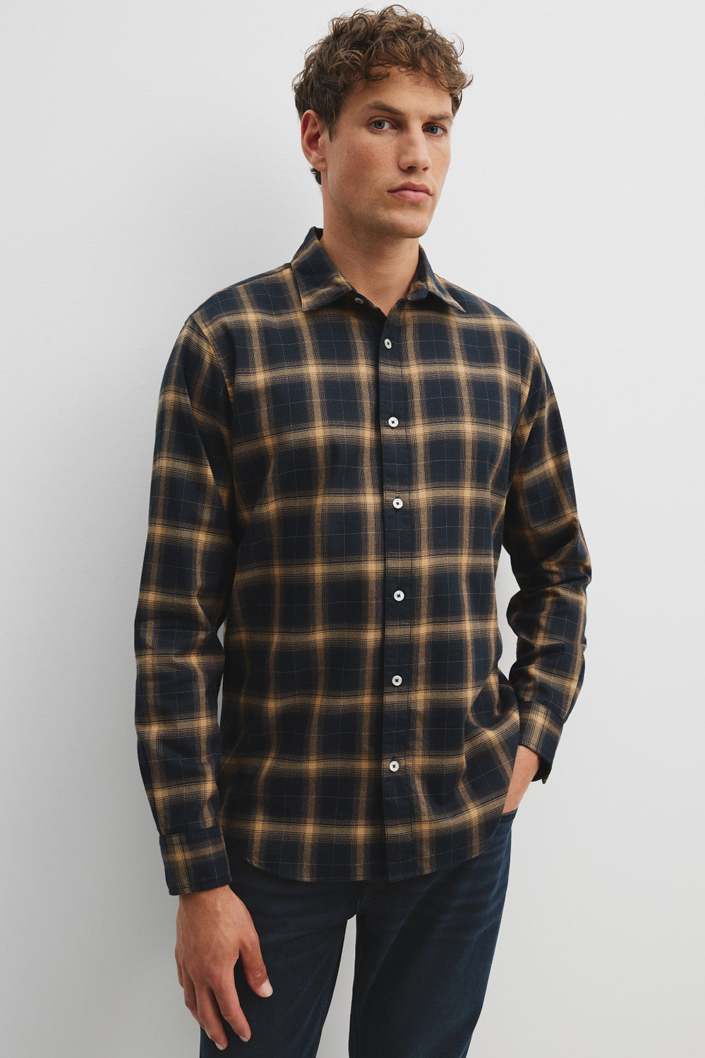 Regular Fit Australian Cotton Flannel Check Shirt