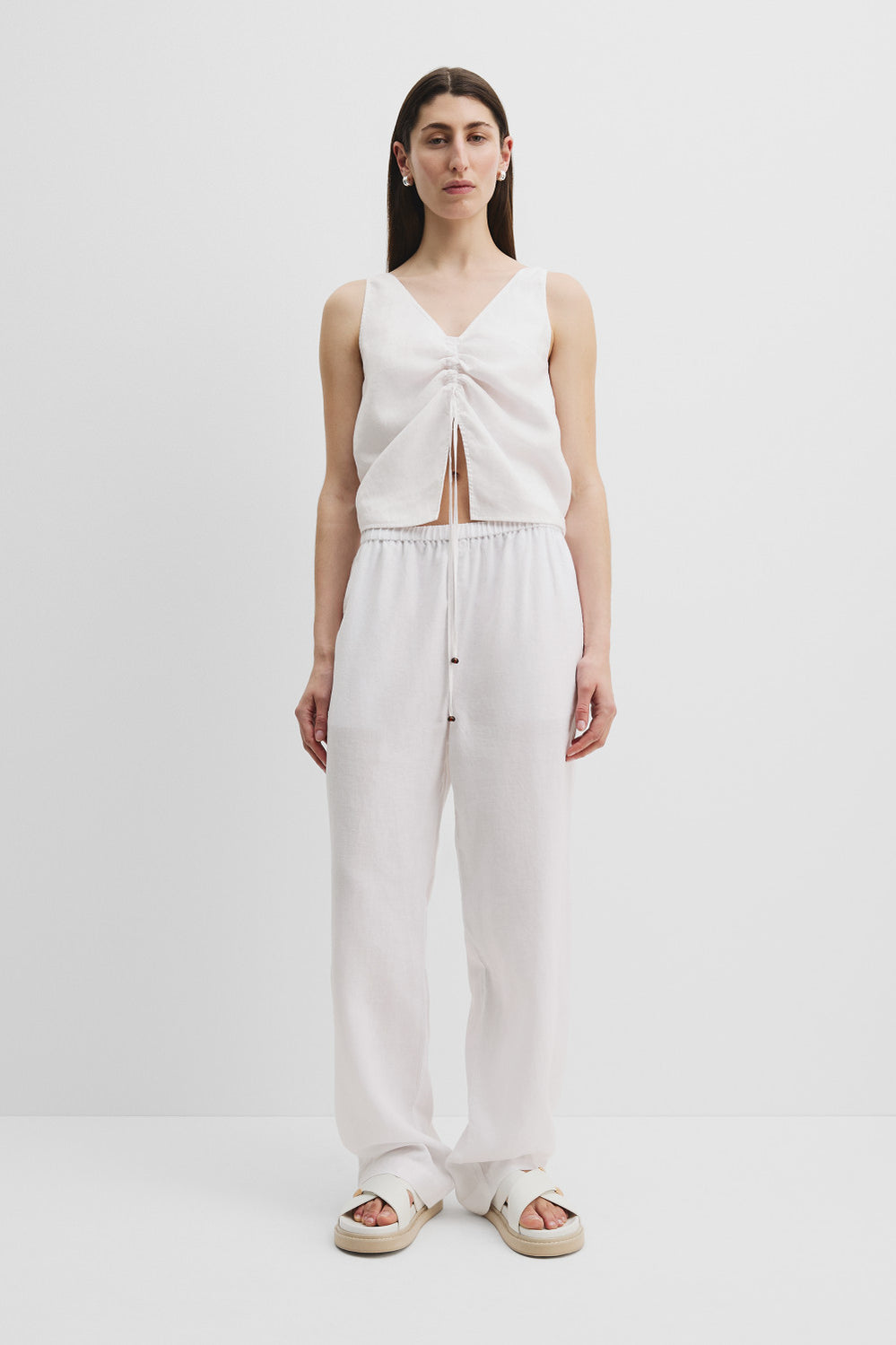 Linen Ruched Cami