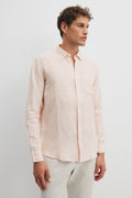 Regular Fit Linen Mini Stripe Shirt