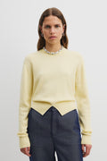 Cashmere Blend Split Detail Pullover