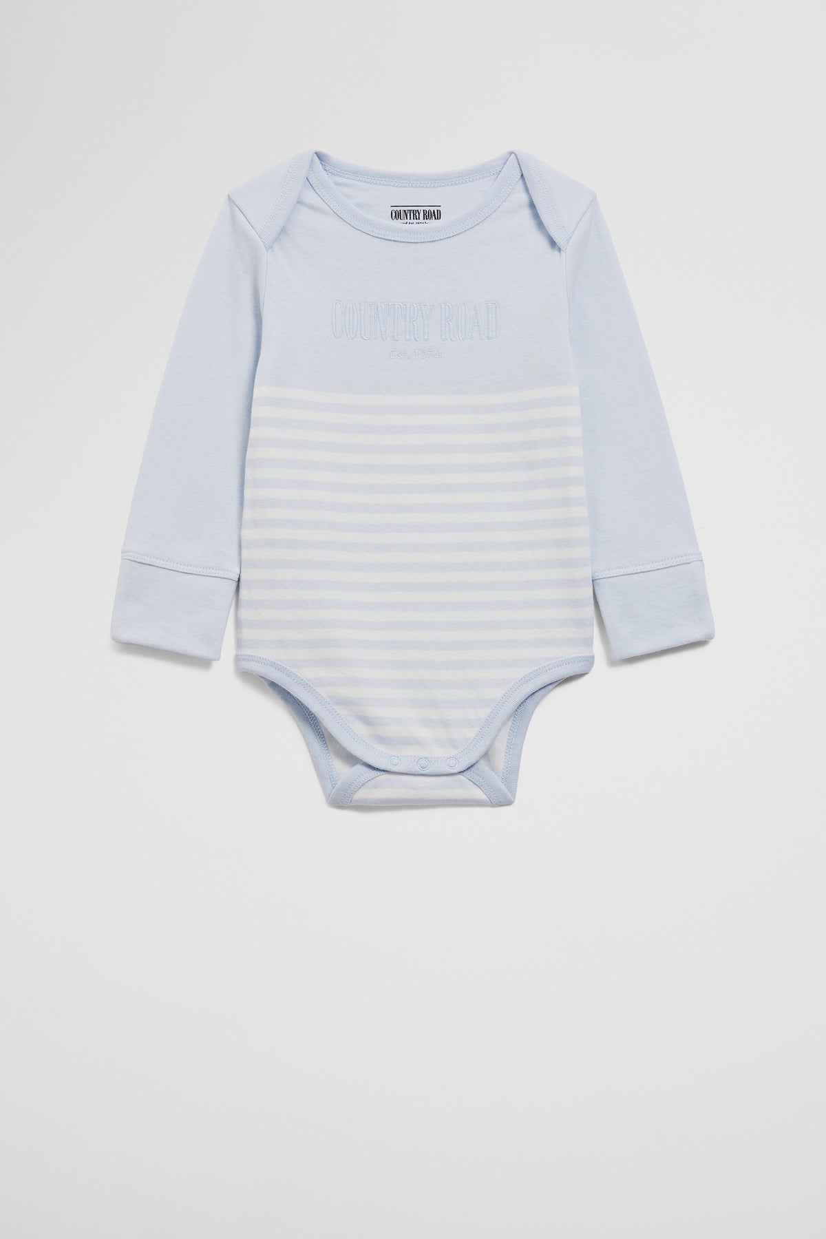 Organically Grown Cotton Stripe Long Sleeve Heritage Bodysuit