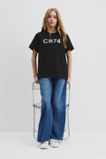 Teen Cotton Blend Longline Logo T-Shirt