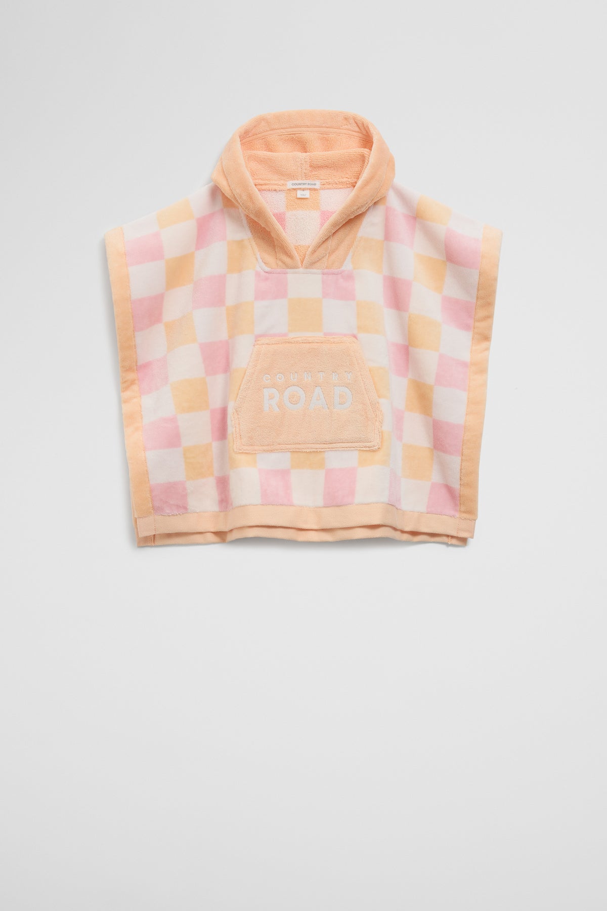 Australian Cotton Check Logo Poncho