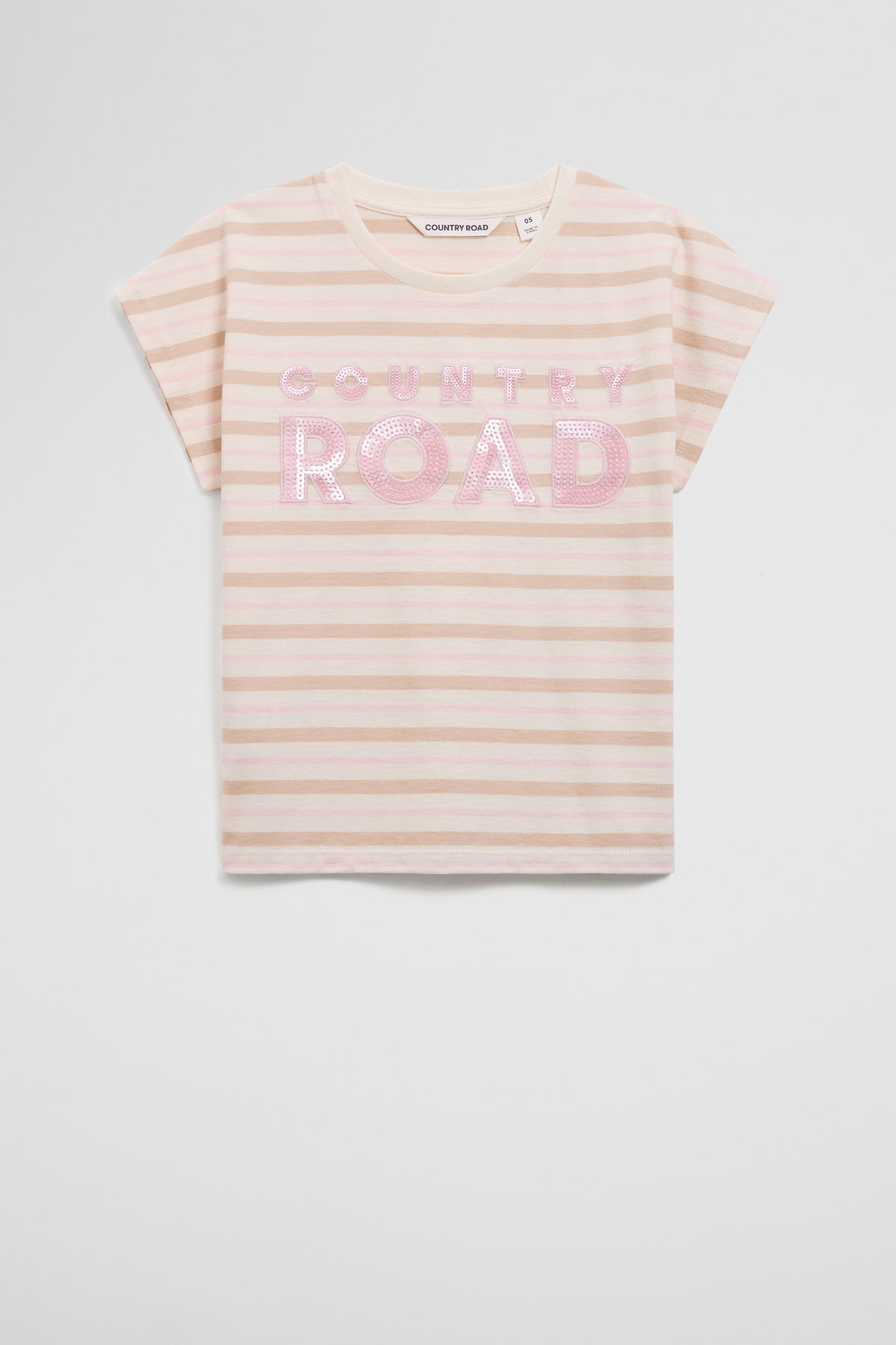 Organically Grown Cotton Sequin Logo T-Shirt