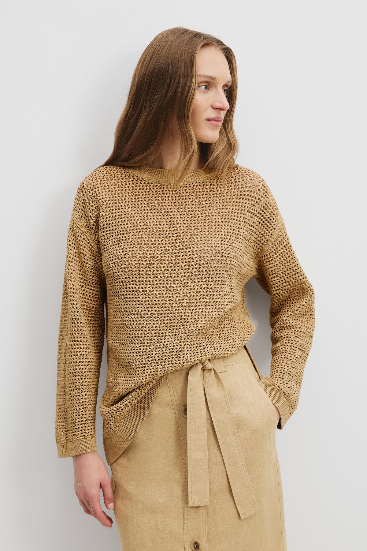 Cotton Relaxed Crochet Knit