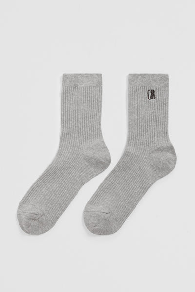 Australian Cotton Blend Cr Ribbed Three Quarter Crew Sock