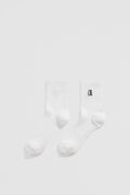 Rib Quarter Crew Sock