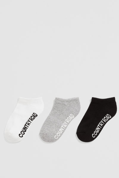 Organically Grown Cotton Blend Cushion Sock Pack Of 3