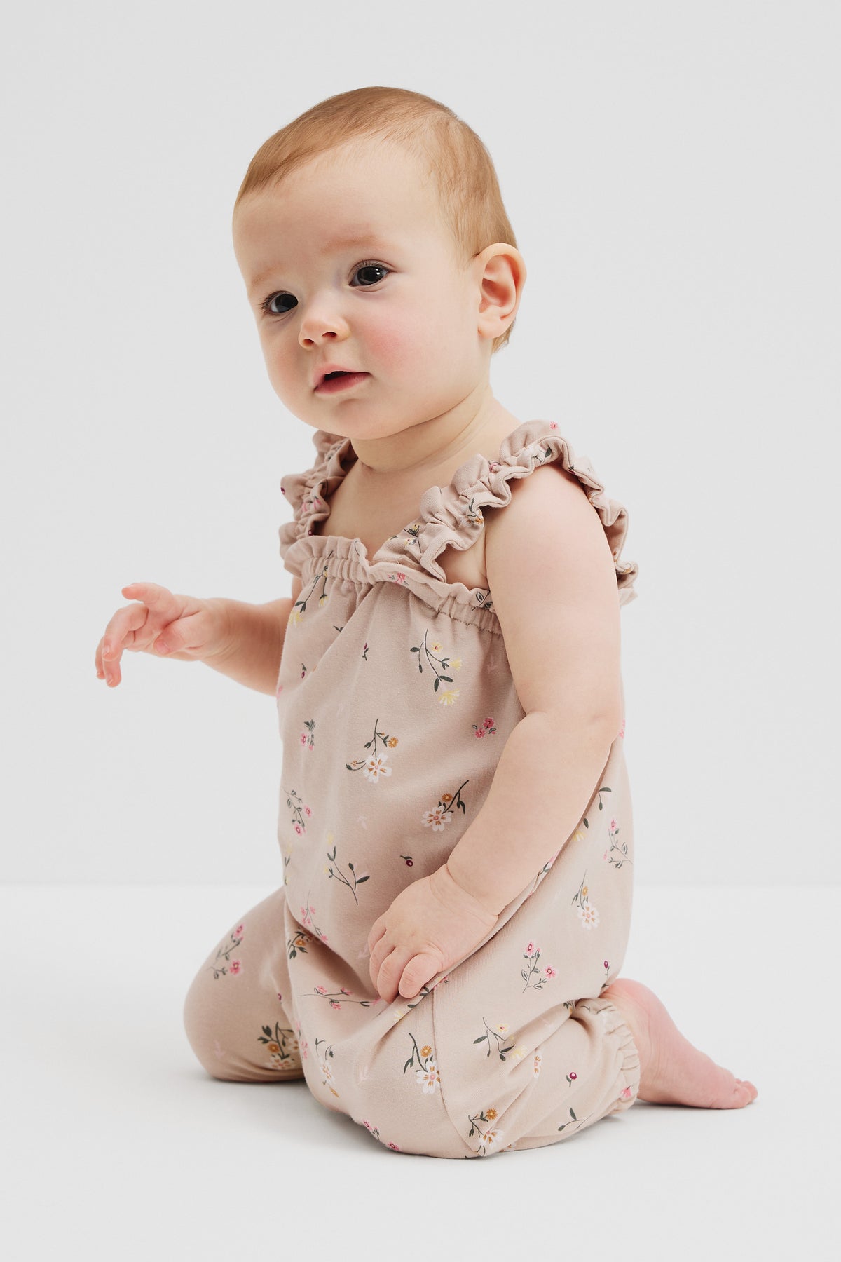 Organically Grown Cotton Ruched Ditsy Overall